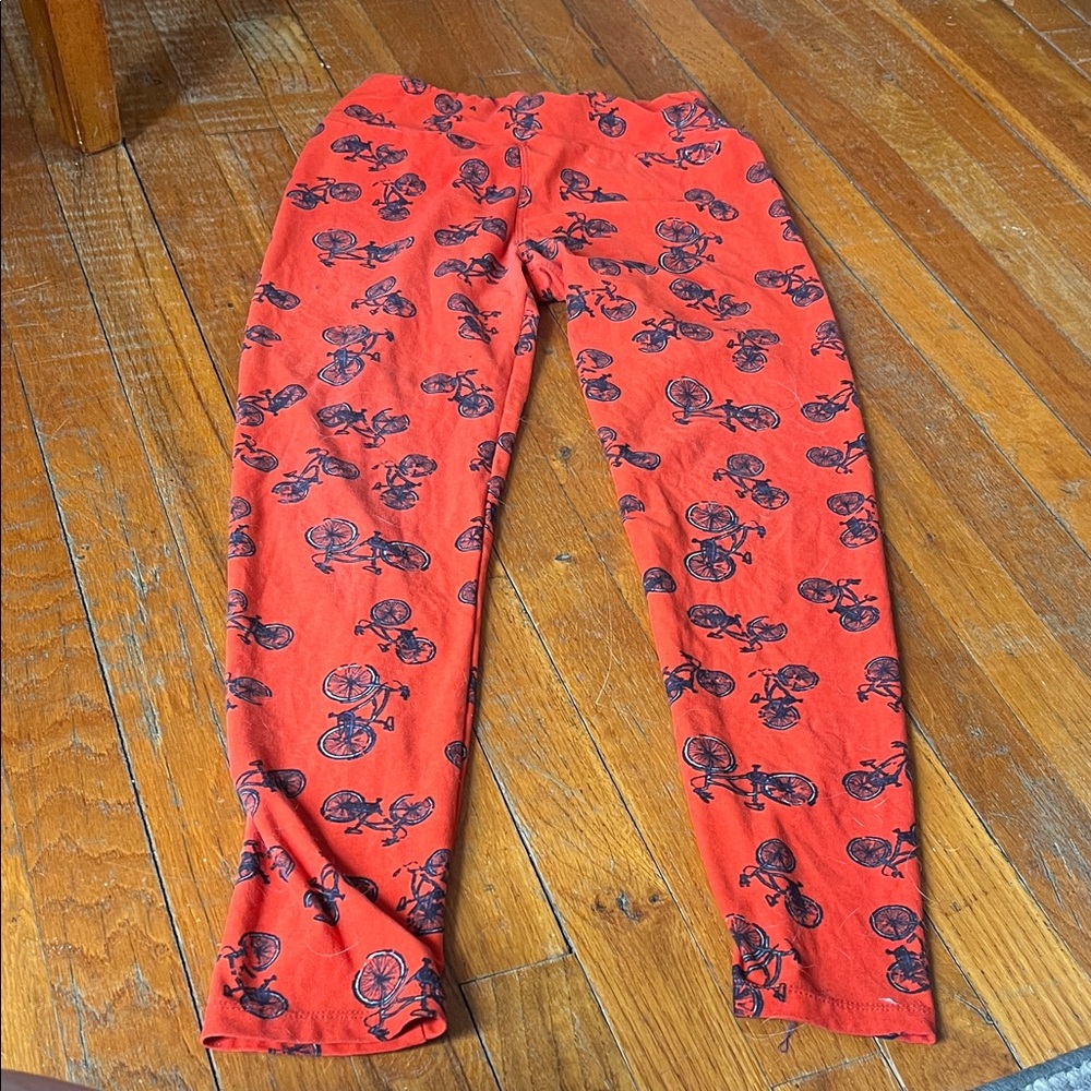 Women lularue Red Bicycle Print Leggings